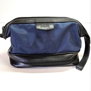 Dopp Men's Business Class Zip-Bottom Travel Kit Toiletry Bag Navy Blue